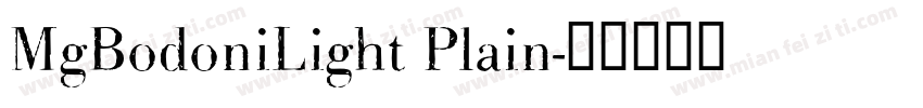 MgBodoniLight Plain字体转换